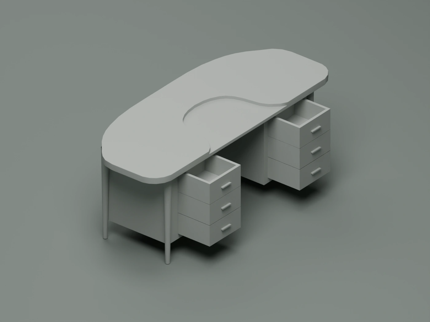 Desk model · Henry Jiang. Neutral inspection render.